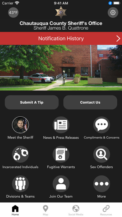 Emulate iPhone app Chautauqua County Sheriff using MyAndroid Emulate iPhone app Chautauqua County Sheriff using MyAndroid