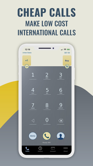 Emulate iPhone app Cheap Calls - IntCall using MyAndroid