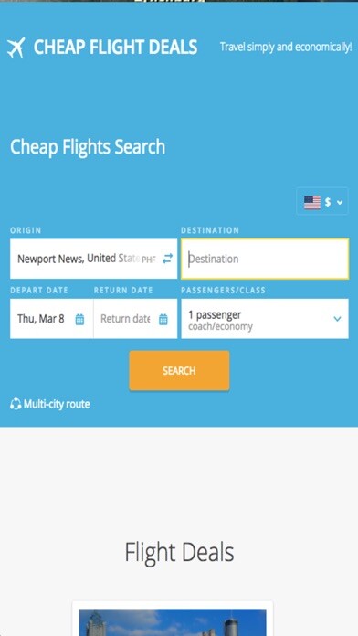 Emulate iPhone app Cheap Flight Deals using MyAndroid Emulate iPhone app Cheap Flight Deals using MyAndroid