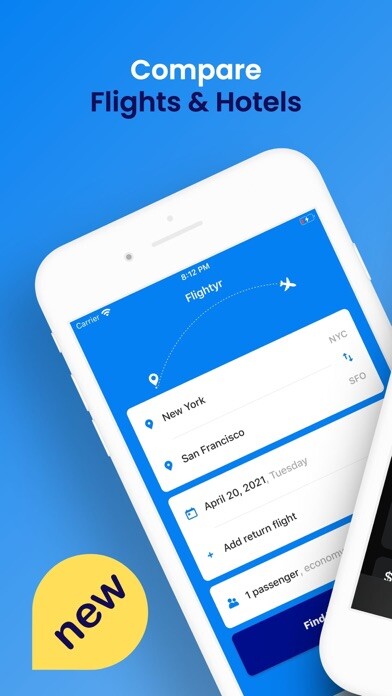 Emulate iPhone app Cheap Flight Tickets -Flightyr using MyAndroid
