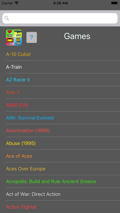 Emulate iPhone app Cheat Codes Database for Games using MyAndroid