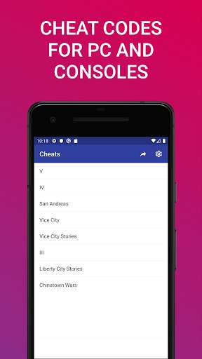 Run android online APK Cheat Codes for Games: consoles, PC from MyAndroid or emulate Cheat Codes for Games: consoles, PC using MyAndroid