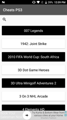 Emulate Android APK Cheats for PS3 Games Emulate Android APK Cheats for PS3 Games