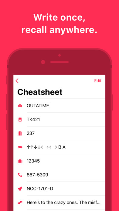 Emulate iPhone app Cheatsheet — Notes Widget using MyAndroid Emulate iPhone app Cheatsheet — Notes Widget using MyAndroid