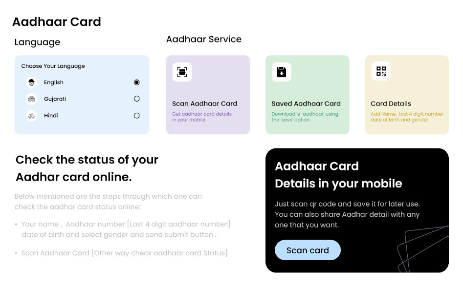 Run android online APK Check Aadhar Card Status  Scanner from MyAndroid or emulate Check Aadhar Card Status  Scanner using MyAndroid