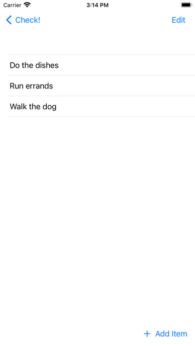 Emulate iPhone app Check! - A Simple Checklist using MyAndroid