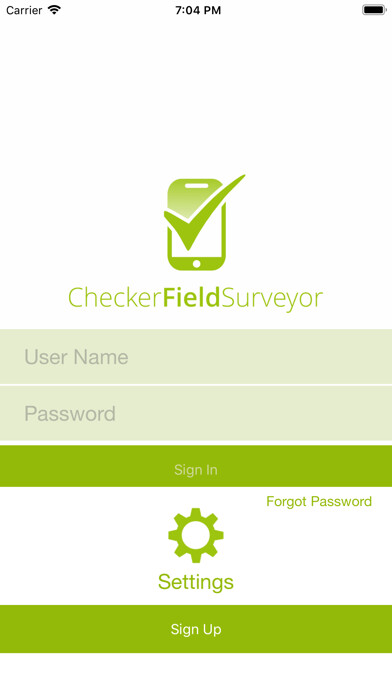 Emulate iPhone app CHECKER Field Surveyor using MyAndroid