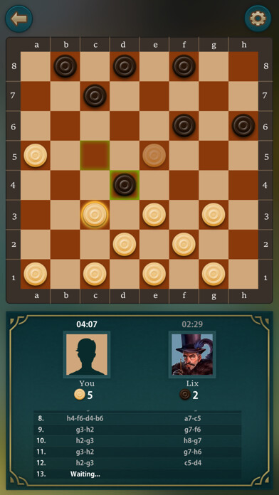 Emulate iPhone app Checkers by SkillGamesBoard using MyAndroid