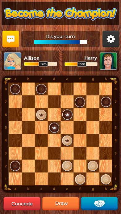 Emulate iPhone app Checkers Plus - Board Game using MyAndroid