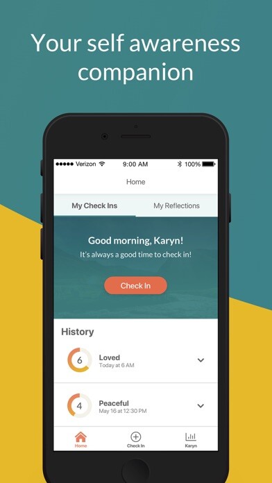 Emulate iPhone app CheckingIn: for Self Awareness using MyAndroid Emulate iPhone app CheckingIn: for Self Awareness using MyAndroid