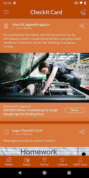Run android online APK checkit card Steiermark from MyAndroid or emulate checkit card Steiermark using MyAndroid