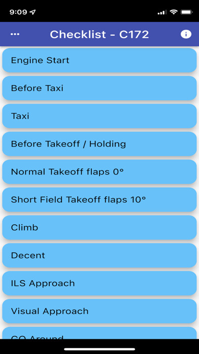 Emulate iPhone app Checklist-C172 using MyAndroid