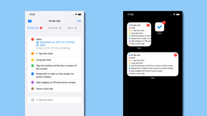 Emulate iPhone app Checklist Widget / To Do Tasks using MyAndroid