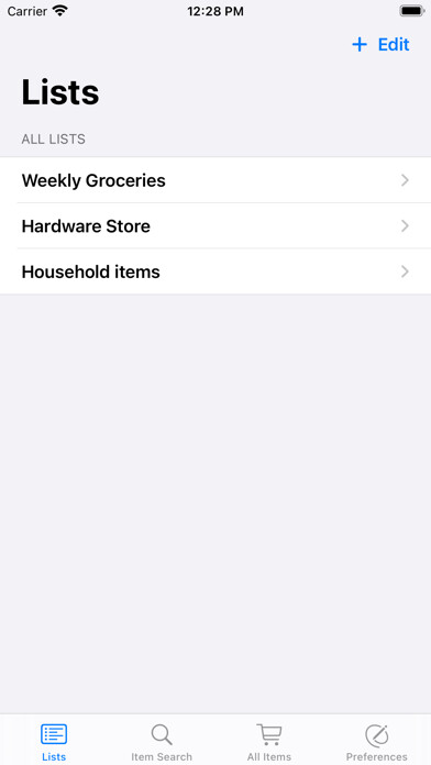 Emulate iPhone app CheckOffLists using MyAndroid