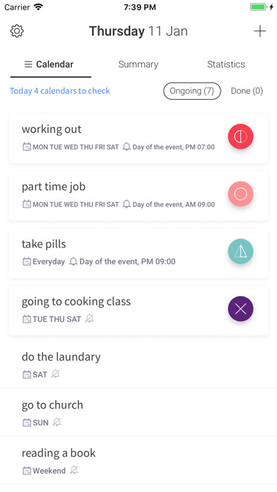 Emulate iPhone app Check! - Planning Partner using MyAndroid