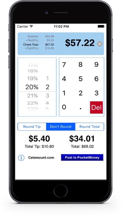 Emulate iPhone app CheckPlease Lite - Tip Calculator using MyAndroid Emulate iPhone app CheckPlease Lite - Tip Calculator using MyAndroid