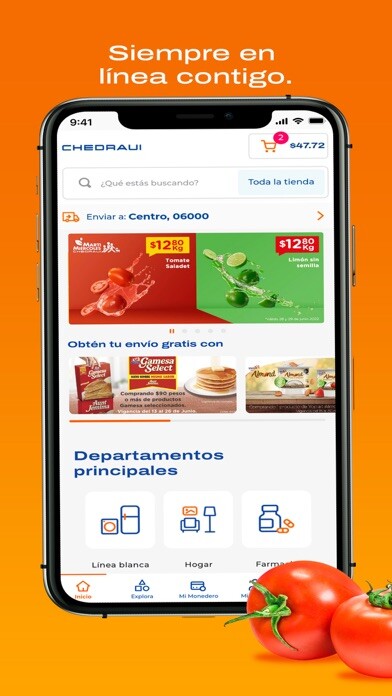 Emulate iPhone app Chedraui - Tienda en línea using MyAndroid