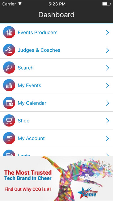 Emulate iPhone app Cheer Competition Events using MyAndroid Emulate iPhone app Cheer Competition Events using MyAndroid