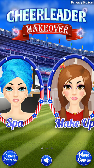 Emulate iPhone app Cheerleader Makeover - Makeup, Dressup & Girl Game using MyAndroid Emulate iPhone app Cheerleader Makeover - Makeup, Dressup & Girl Game using MyAndroid