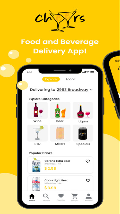 Emulate iPhone app Cheers–Alcohol & Food Delivery using MyAndroid Emulate iPhone app Cheers–Alcohol & Food Delivery using MyAndroid