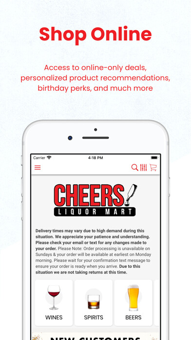 Emulate iPhone app Cheers Liquor Mart CO using MyAndroid Emulate iPhone app Cheers Liquor Mart CO using MyAndroid
