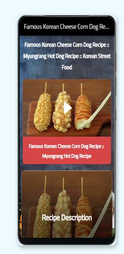 Run android online APK Cheese Corn Dog Recipe - Myungrang Hot Dog Recipe from MyAndroid or emulate Cheese Corn Dog Recipe - Myungrang Hot Dog Recipe using MyAndroid