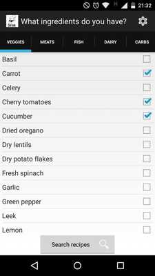Emulate Android APK ChefDude Recipes  Ingredients