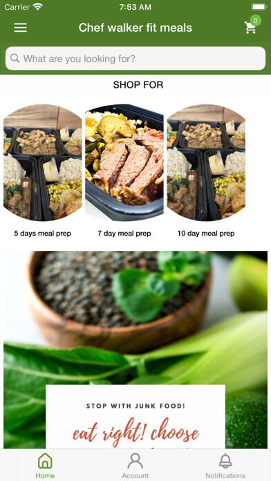 Emulate iPhone app Chef walker fit meals using MyAndroid Emulate iPhone app Chef walker fit meals using MyAndroid