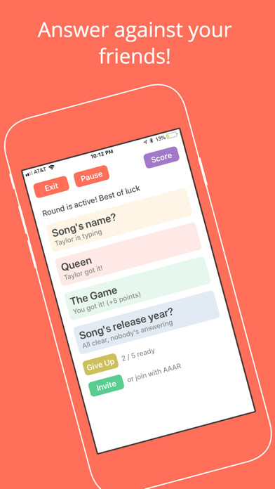 Emulate iPhone app Chello - Music Trivia using MyAndroid Emulate iPhone app Chello - Music Trivia using MyAndroid