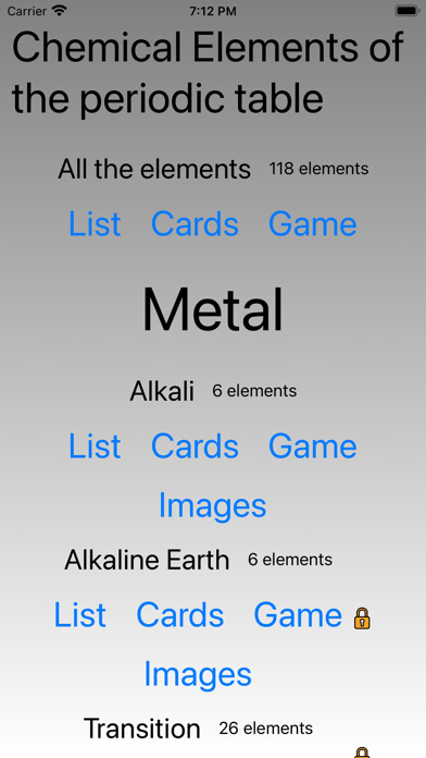 Emulate iPhone app Chemical Elements Table using MyAndroid Emulate iPhone app Chemical Elements Table using MyAndroid