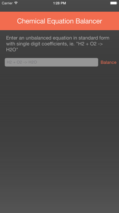 Emulate iPhone app Chemical Equation Balancer - Balance Equations using MyAndroid Emulate iPhone app Chemical Equation Balancer - Balance Equations using MyAndroid