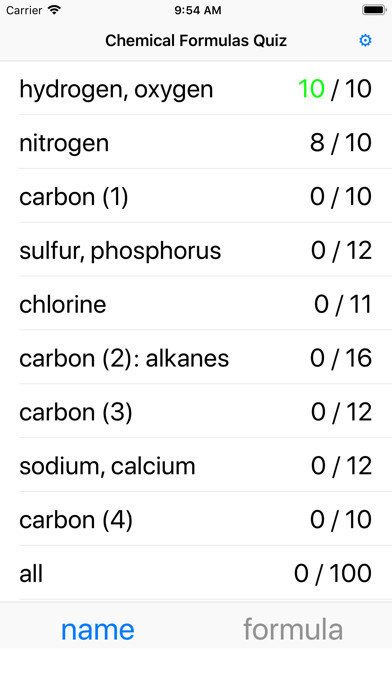 Emulate iPhone app Chemical Formulas Quiz using MyAndroid Emulate iPhone app Chemical Formulas Quiz using MyAndroid