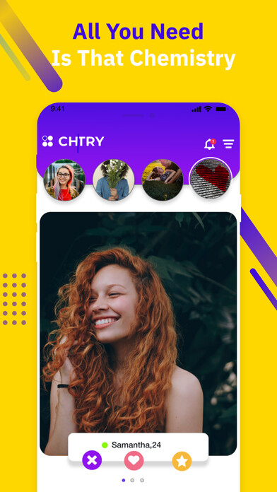 Emulate iPhone app Chemistry - Meet New People using MyAndroid