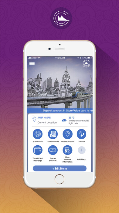 Emulate iPhone app Chennai Metro Rail using MyAndroid Emulate iPhone app Chennai Metro Rail using MyAndroid