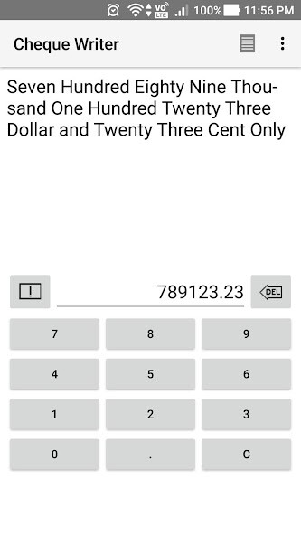 Emulate Android APK Cheque Writer