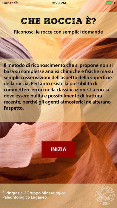 Emulate iPhone app Che roccia è? using MyAndroid Emulate iPhone app Che roccia è? using MyAndroid