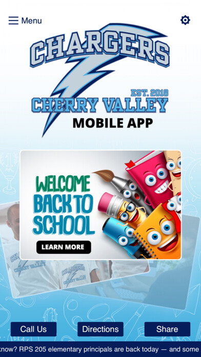 Emulate iPhone app CherryValleyPTO using MyAndroid