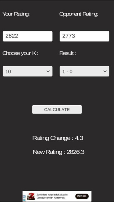 Emulate iPhone app Chess Elo Calculator using MyAndroid Emulate iPhone app Chess Elo Calculator using MyAndroid