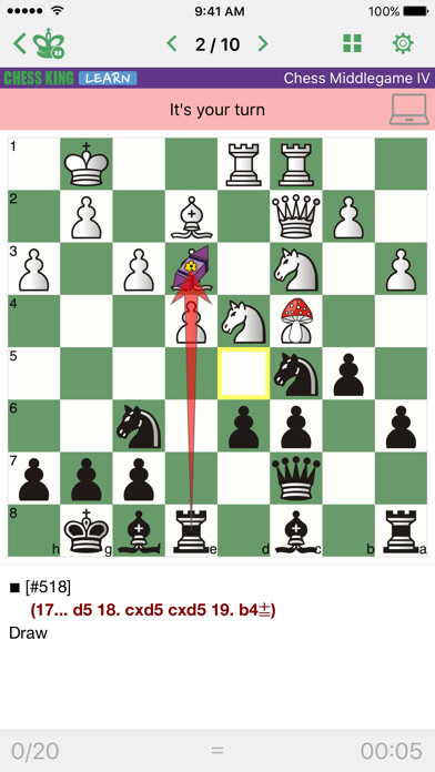 Emulate iPhone app Chess Middlegame IV using MyAndroid