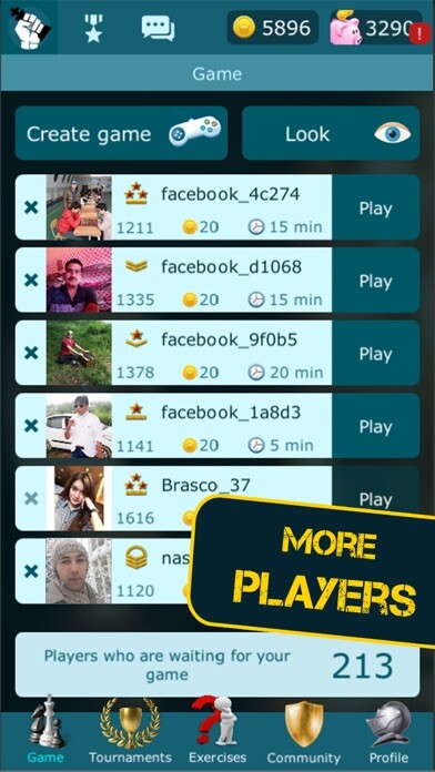 Emulate iPhone app Chess online games using MyAndroid