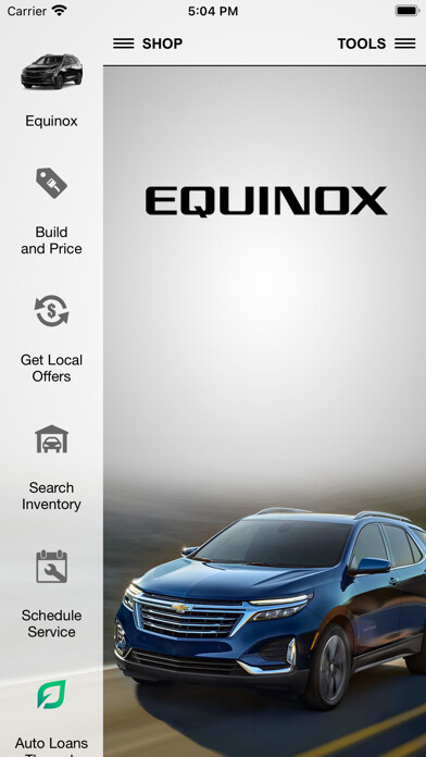 Emulate iPhone app Chevrolet Equinox using MyAndroid