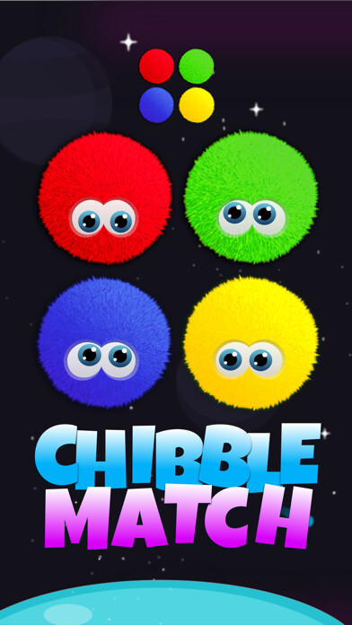 Emulate iPhone app ChibbleMatch: Puzzle Game, match the board by sliding the cute little chibbles. 500 hundred levels. using MyAndroid