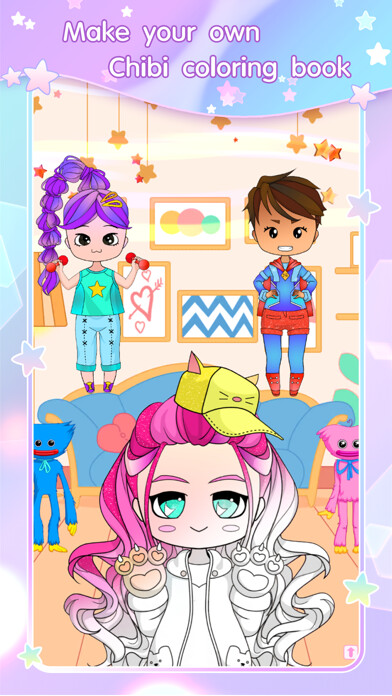 Emulate iPhone app Chibi Doll Coloring & Dress Up using MyAndroid