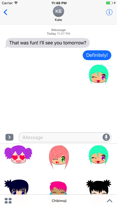 Emulate iPhone app Chibimojis using MyAndroid