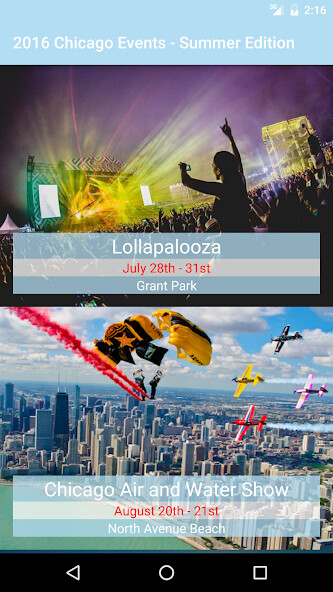 Emulate Android APK Chicago Events - Summer 2016 Emulate Android APK Chicago Events - Summer 2016