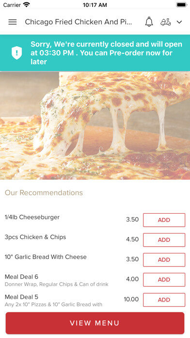 Emulate iPhone app Chicago Fried Chicken Pizza using MyAndroid Emulate iPhone app Chicago Fried Chicken Pizza using MyAndroid