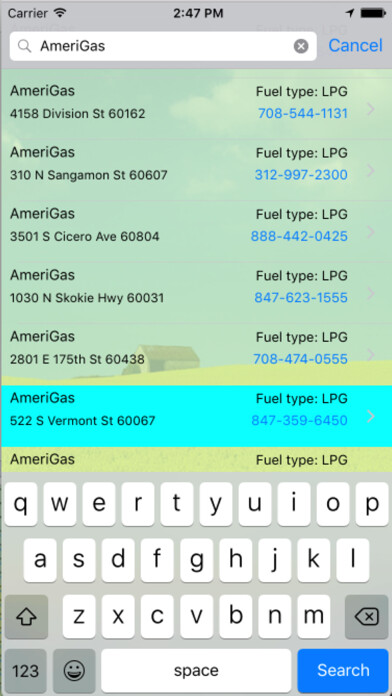 Emulate iPhone app Chicago Green Fuel Finder using MyAndroid Emulate iPhone app Chicago Green Fuel Finder using MyAndroid