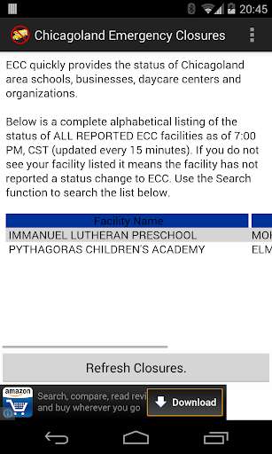 Run android online APK Chicagoland Facility Closures from MyAndroid or emulate Chicagoland Facility Closures using MyAndroid Run android online APK Chicagoland Facility Closures from MyAndroid or emulate Chicagoland Facility Closures using MyAndroid