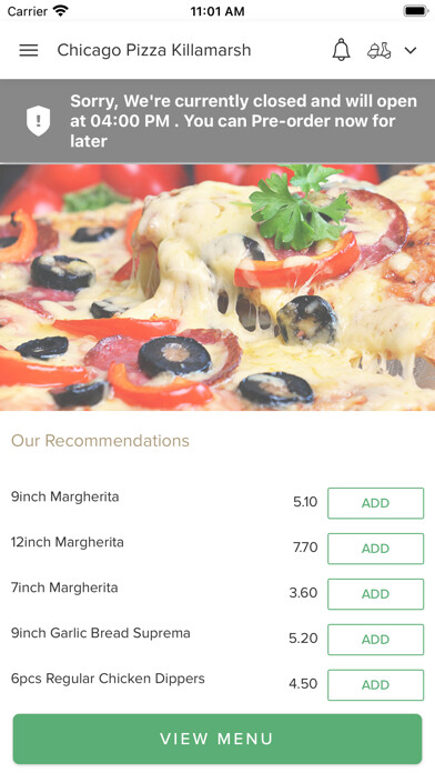 Emulate iPhone app Chicago Pizza Killamarsh using MyAndroid Emulate iPhone app Chicago Pizza Killamarsh using MyAndroid