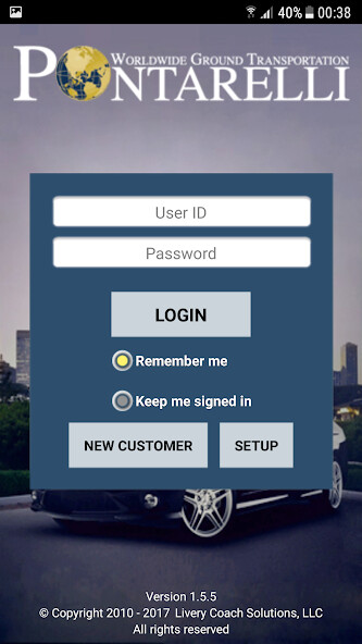 Emulate iPhone app Chicago & Worldwide Limousine using MyAndroid